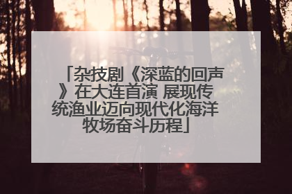 杂技剧《深蓝的回声》在大连首演 展现传统渔业迈向现代化海洋牧场奋斗历程