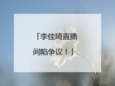 李佳琦直播间陷争议！