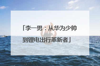 李一男：从华为少帅到锂电出行革新者