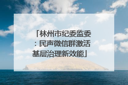 林州市纪委监委：民声微信群激活基层治理新效能