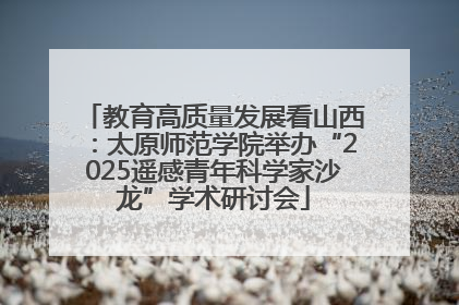 教育高质量发展看山西：太原师范学院举办“2025遥感青年科学家沙龙”学术研讨会