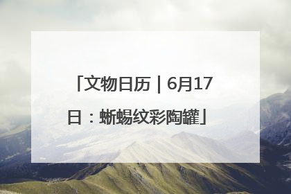 文物日历｜6月17日：蜥蜴纹彩陶罐