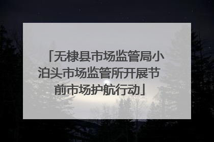 无棣县市场监管局小泊头市场监管所开展节前市场护航行动