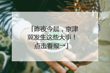 昨夜今晨，京津冀发生这些大事！点击看报→