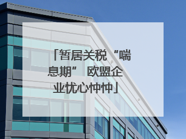 暂居关税“喘息期” 欧盟企业忧心忡忡