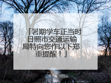 暑期学车正当时 日照市交通运输局特向您作以下郑重提醒！