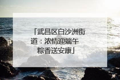 武昌区白沙洲街道：浓情迎端午 粽香送安康