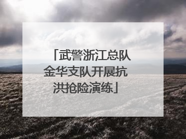 武警浙江总队金华支队开展抗洪抢险演练