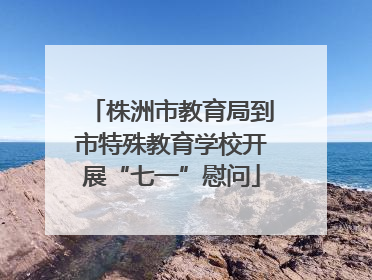 株洲市教育局到市特殊教育学校开展“七一”慰问