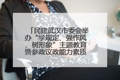 民建武汉市委会举办“学规定、强作风、树形象”主题教育暨参政议政能力素质提升培训班