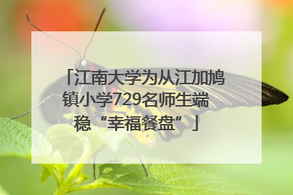 江南大学为从江加鸠镇小学729名师生端稳“幸福餐盘”