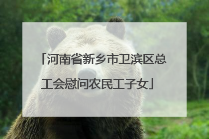 河南省新乡市卫滨区总工会慰问农民工子女