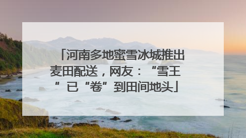 河南多地蜜雪冰城推出麦田配送，网友：“雪王”已“卷”到田间地头