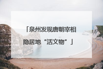 泉州发现唐朝宰相隐居地“活文物”