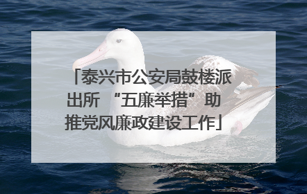 泰兴市公安局鼓楼派出所 “五廉举措”助推党风廉政建设工作