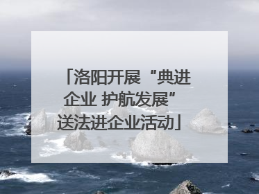 洛阳开展“典进企业 护航发展”送法进企业活动