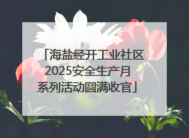 海盐经开工业社区2025安全生产月系列活动圆满收官