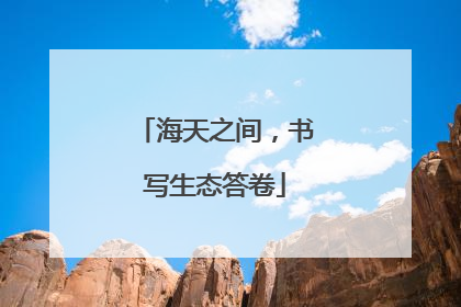 海天之间，书写生态答卷