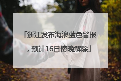 浙江发布海浪蓝色警报，预计16日傍晚解除