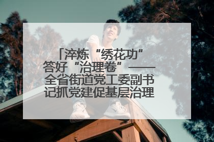 淬炼“绣花功” 答好“治理卷”——全省街道党工委副书记抓党建促基层治理培训示范班侧记