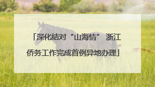 深化结对“山海情” 浙江侨务工作完成首例异地办理