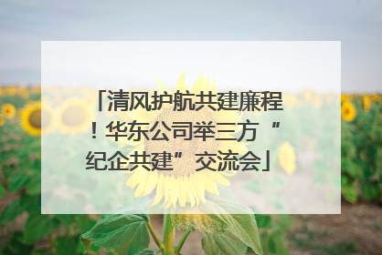 清风护航共建廉程！华东公司举三方“纪企共建”交流会