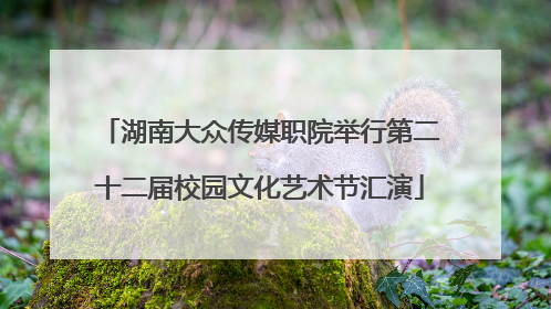 湖南大众传媒职院举行第二十二届校园文化艺术节汇演