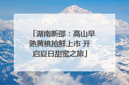 湖南新邵：高山早熟黄桃抢鲜上市 开启夏日甜蜜之旅
