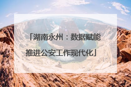 湖南永州：数据赋能推进公安工作现代化