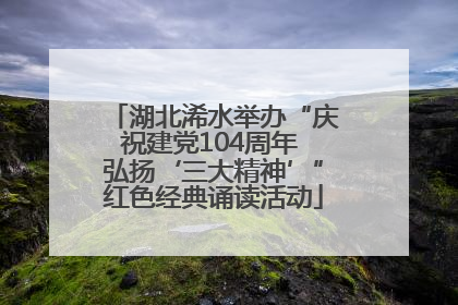 湖北浠水举办“庆祝建党104周年 弘扬‘三大精神’”红色经典诵读活动