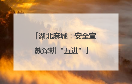 湖北麻城：安全宣教深耕“五进”