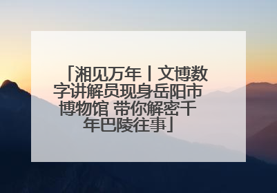 湘见万年丨文博数字讲解员现身岳阳市博物馆 带你解密千年巴陵往事