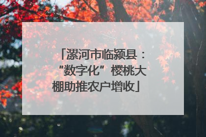 漯河市临颍县：“数字化”樱桃大棚助推农户增收
