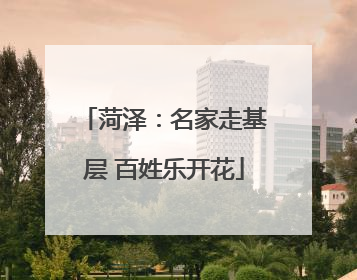 菏泽：名家走基层 百姓乐开花