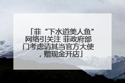 菲“下水道美人鱼”网络引关注 菲政府部门考虑请其当官方大使，赠现金开店