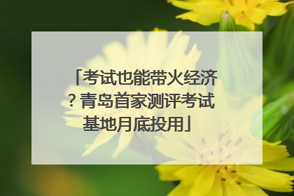 考试也能带火经济？青岛首家测评考试基地月底投用