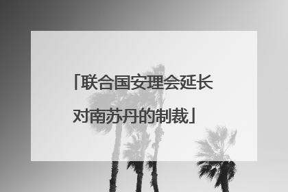 联合国安理会延长对南苏丹的制裁