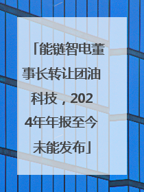 能链智电董事长转让团油科技，2024年年报至今未能发布