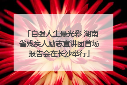 自强人生最光彩 湖南省残疾人励志宣讲团首场报告会在长沙举行
