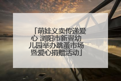萌娃义卖传递爱心 浏阳市新翼幼儿园举办跳蚤市场暨爱心捐赠活动