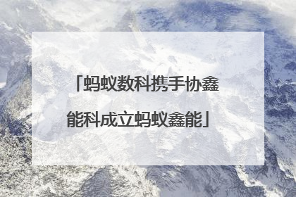 蚂蚁数科携手协鑫能科成立蚂蚁鑫能