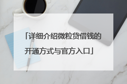 详细介绍微粒贷借钱的开通方式与官方入口