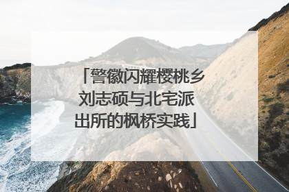 警徽闪耀樱桃乡 刘志硕与北宅派出所的枫桥实践