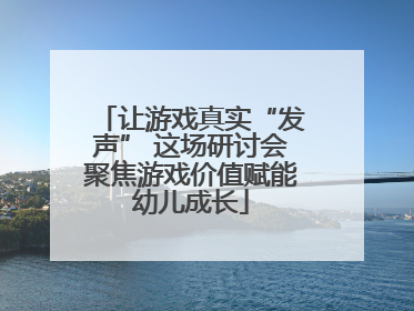 让游戏真实“发声” 这场研讨会聚焦游戏价值赋能幼儿成长