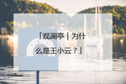 观澜亭｜为什么是王小云？