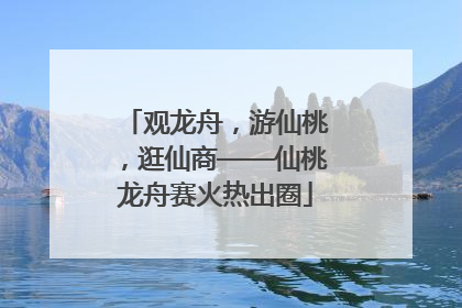 观龙舟，游仙桃，逛仙商——仙桃龙舟赛火热出圈