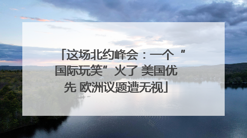 这场北约峰会：一个“国际玩笑”火了 美国优先 欧洲议题遭无视