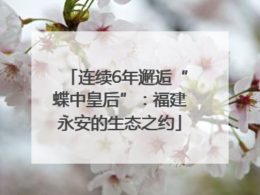 连续6年邂逅“蝶中皇后”：福建永安的生态之约