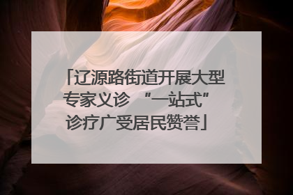 辽源路街道开展大型专家义诊 “一站式”诊疗广受居民赞誉