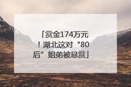 赏金174万元！湖北这对“80后”姐弟被悬赏